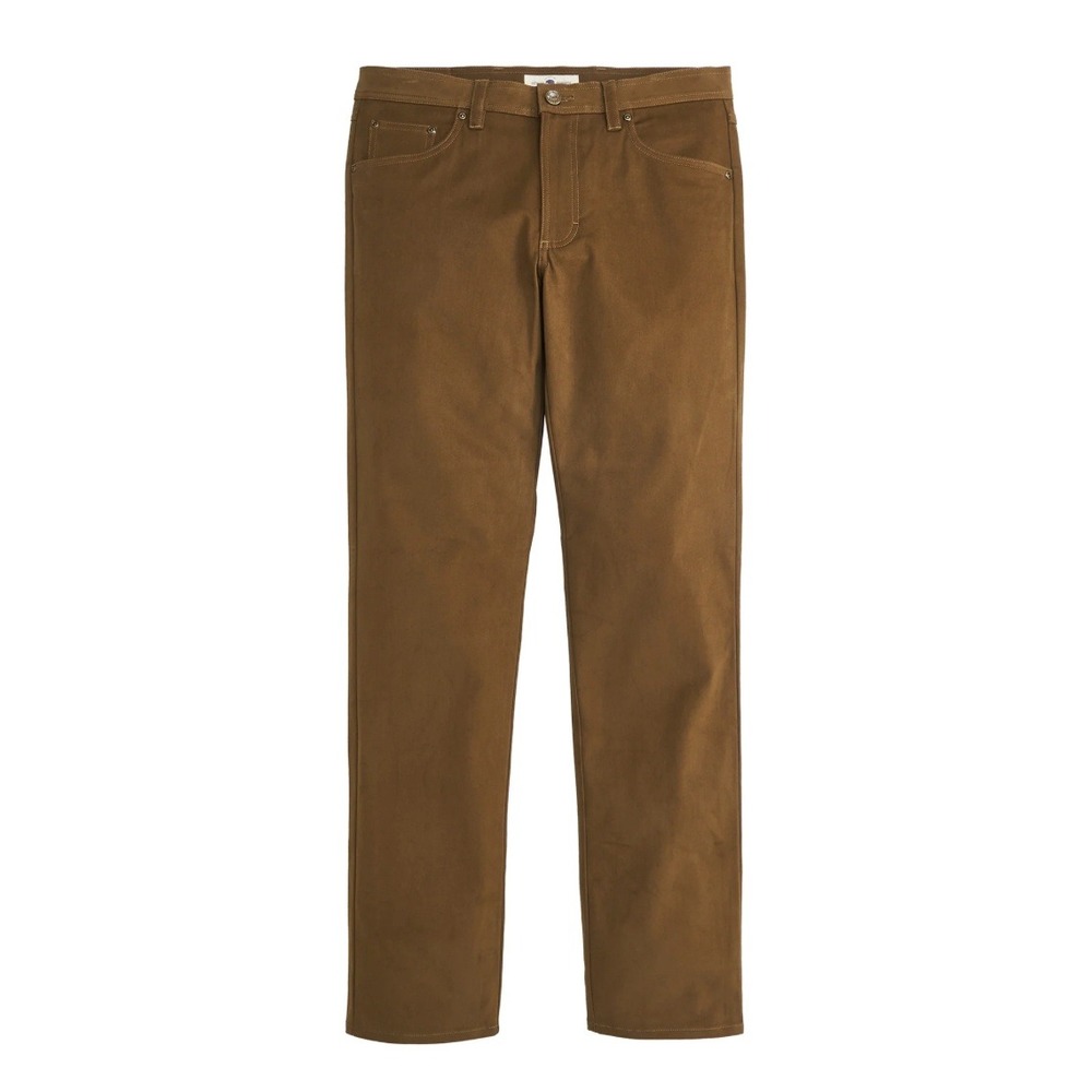ROWM Mens Brown Cotton Stretch Twill Five Pocket Pants 30x32 Straight Leg